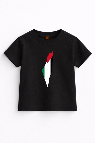 Rabona Fashion Tricou pentru copii cu imprimeu hartă Palestina