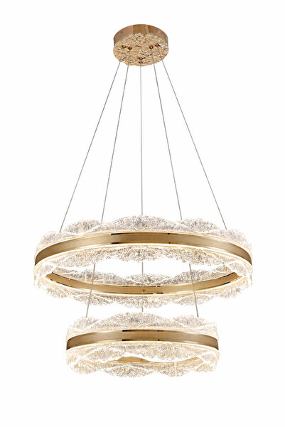 Led 2026 MODEL MODERN 2 KATLI LÜX 3 RENK LEDLİ SALON AVİZESİ