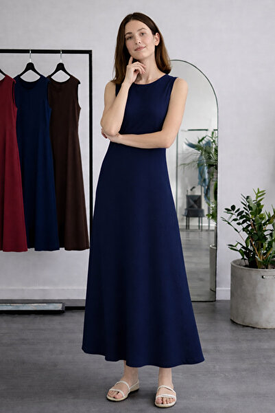 benguen Αμάνικο εσωτερικό φόρεμα N8102 Ναυτικό μπλε