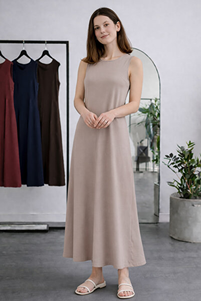 benguen Rochie fără mâneci N8102 Mink