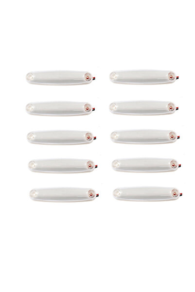 ERK 10 τεμάχια Λάμπα πλευρικού φωτισμού αυτοκινήτου LED Νέον 12–24V ALBA