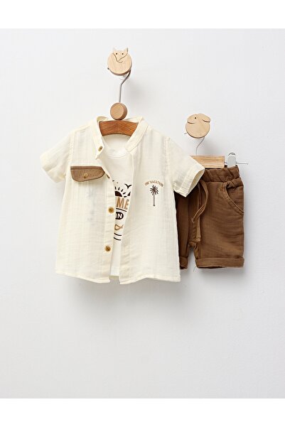 MiniKids Καλοκαιρινό σετ, Στις διακοπές, κρεμ-μπεζ μοντέλο