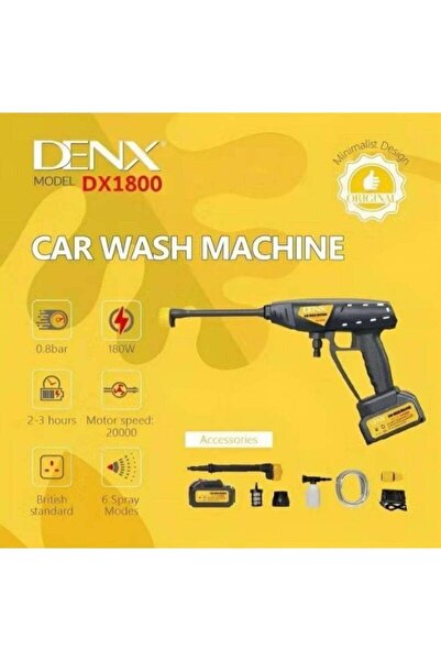 Generic Portable Car Wash Pressure Pump, Powerful Water Pressure, Multiple Uses, 180W Rechargeable