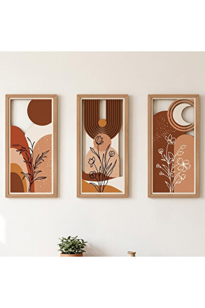 Destello ®   Σετ 3 Διακοσμητικά Πάνελ Τοίχου, Ξύλινα, Μποέμ Στυλ, Πολύχρωμα, ...