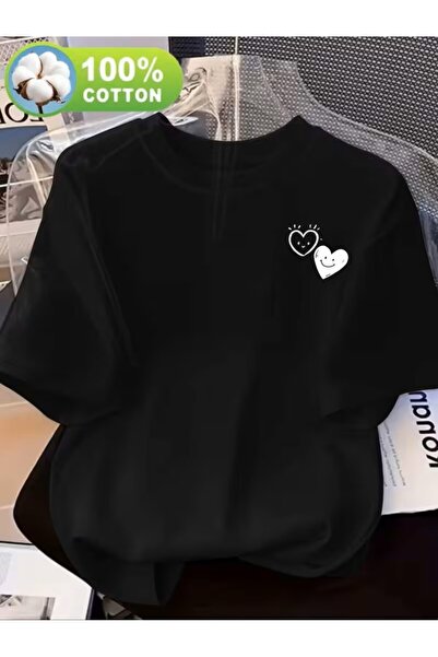 H&GHAMLEGİYİM Μπλουζάκι με στάμπα. Κοντομάνικο καλοκαιρινό & ανοιξιάτικο casu...