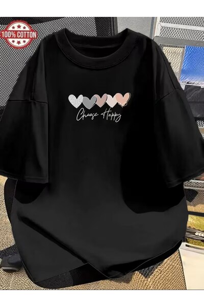 yombaa Μπλουζάκι με στάμπα. Κοντομάνικο καλοκαιρινό & ανοιξιάτικο casual τοπ,...