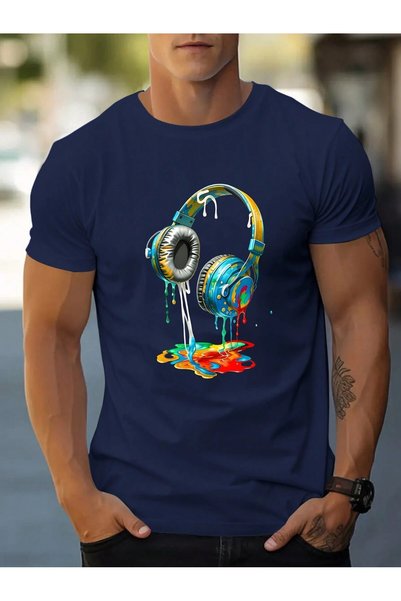 shams style Headphone Print, Men's T-Shirt
