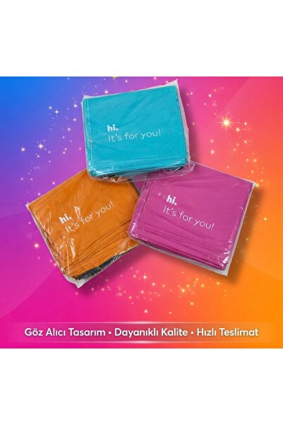House 3 Renk 30’lu Renkli Küçük (18x25cm) Kargo Poşetleri - Goodpack