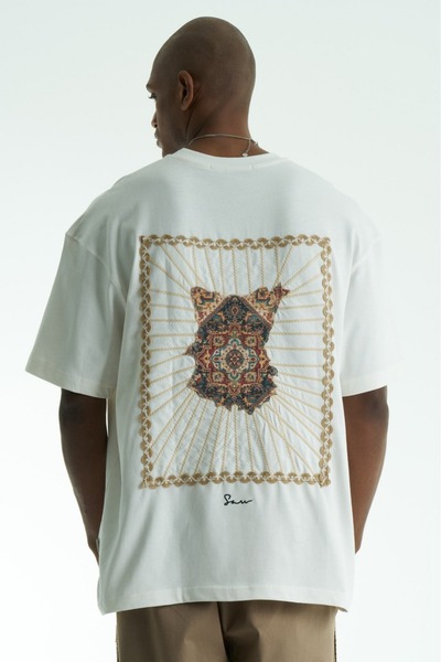 ZAVIXO -ERKRK Μπλουζάκι με στάμπα Oversize 100% Βαμβάκι |   Άνετο κοντομάνικο...