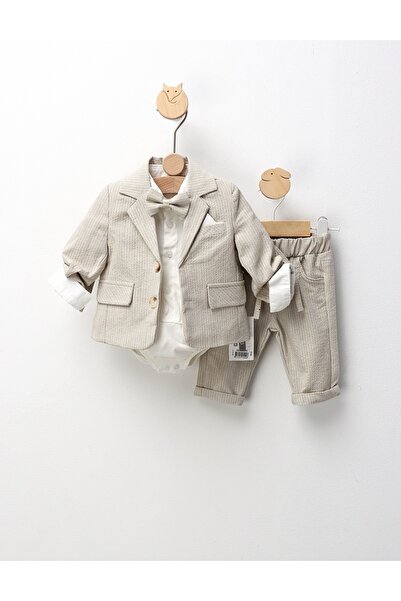 MiniKids Τράιαν κομψό κοστούμι, κρεμ