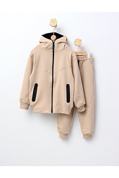 MiniKids Αθλητικό Προϊόν Προπόνησης για Αγόρια Premium, κρεμ