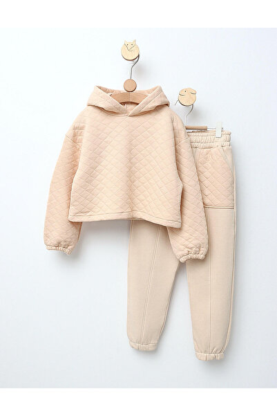 MiniKids Αθλητικό κροπ τοπ μοντέλο Ιζάμπελα κρεμ