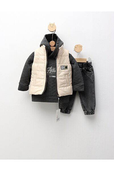 MiniKids Σετ γιλέκου, Αυθεντικό, κρεμ