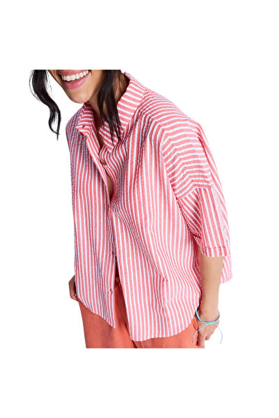 Roxy ΠΑΡΑΛΙΑΚΗ ΝΟΣΤΑΛΓΙΑ ΡΙΓΕ ΜΠΛΟΥΖΑΚΙ ΜΕ ΣΧΕΔΙΟ ΙΒΙΣΚΟΥ ΑΝΑ