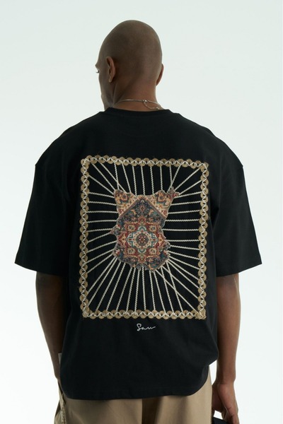 ZAVIXO -ERKRK Μπλουζάκι με στάμπα Oversize 100% Βαμβάκι |   Άνετο κοντομάνικο...