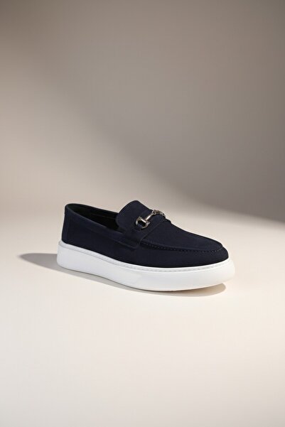 Modayak Ata M570 Dark Blue Poly White Sole Buckle Genuine Leather Daily Men's...