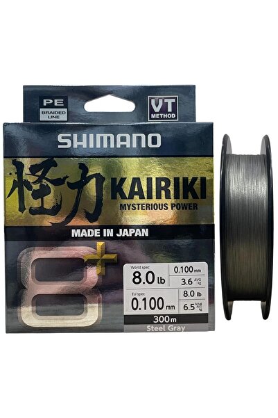 Shimano Kairiki 8+ 300 Mt 0.10mm İp Misina Steel Gray