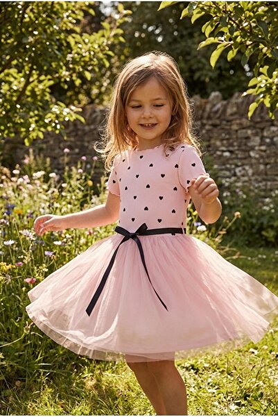 COOLMINIES Καλοκαιρινό φόρεμα για κοριτσάκια με μοτίβο καρδιάς και φούστα τού...