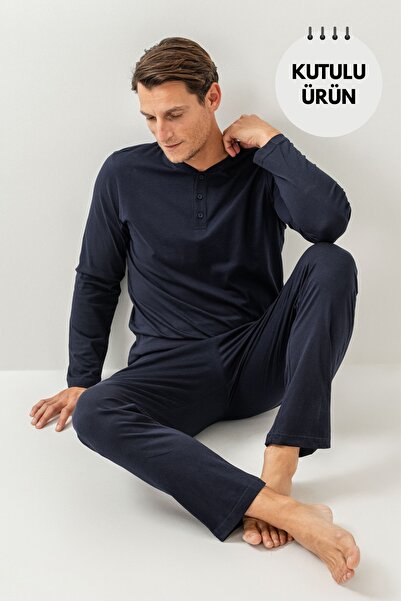 Arnetta 100% Cotton Long Sleeve Men's Pajama Set Boxed Product