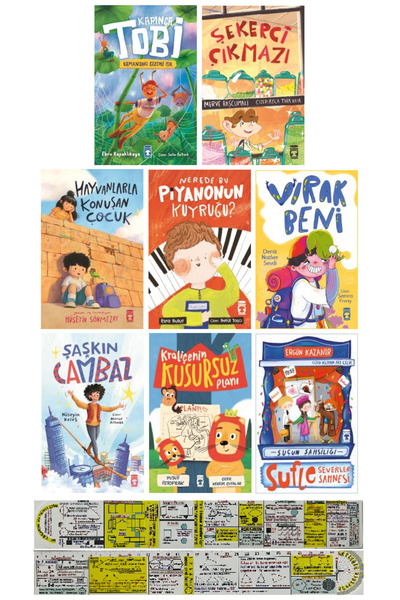 Timaş Çocuk 8+ Yaş Hikaye Seti 8 Kitap/Şekerci Çıkmazı+Hayvanlarla Konuşan Ço...
