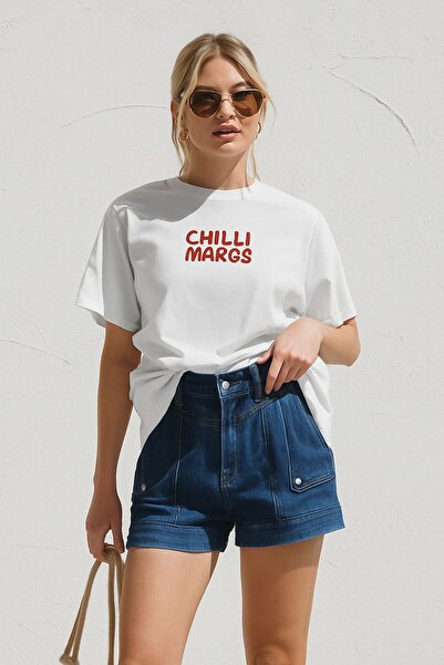 DM DOLCE MORE Μπλουζάκι με στάμπα CHILLI MARGS, OVERSIZE, UNISEX, 1PV2