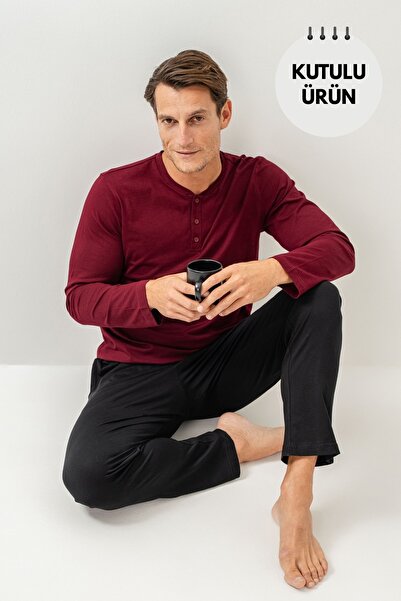 Arnetta 100% Cotton Long Sleeve Men's Pajama Set Boxed Product