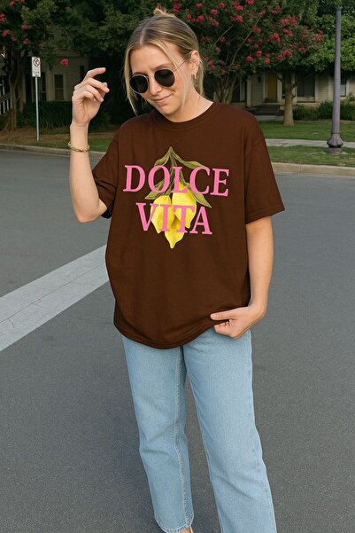 BENROMA Dolce Vita Printed T-Shirt Oversize Unisex T-Shirt 1Pv5