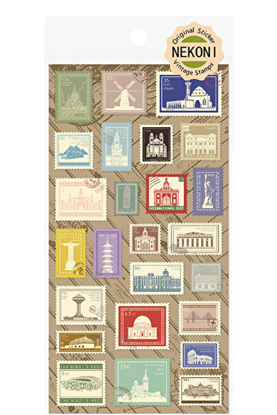 Şehir Online Mağazacılık Σετ αυτοκόλλητων με ανάγλυφες vintage σφραγίδες, τρι...