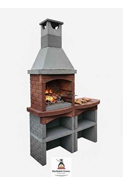 Çrk Yapı 80 Lik Hazır Beton Barbekü Davlumbazlı Masalı
