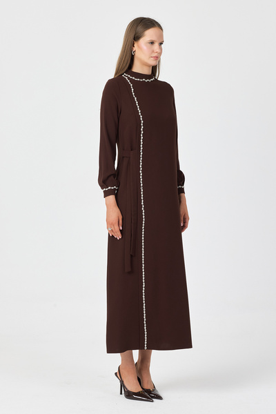 VAVİNOR Φόρεμα με ρίγες Mira Stone - Καφέ