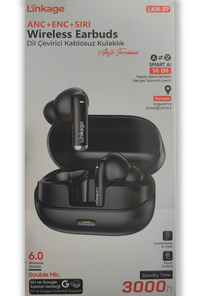 Linkage LKB-37 ANC+ENC+Siri Destekli Kablosuz Bluetooth Kulaklık - 56 Dil Anl...