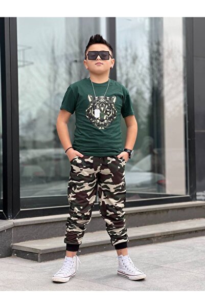 BERFONZO KIDS Σετ με λεπτομέρειες καμουφλάζ για αγόρια