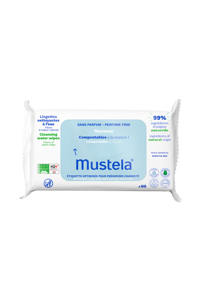 Mustela Σετ, Μουστέλα, Κομποστάμενα, Υγρά, Μαντηλάκια Καθαρισμού, 60 τεμάχια