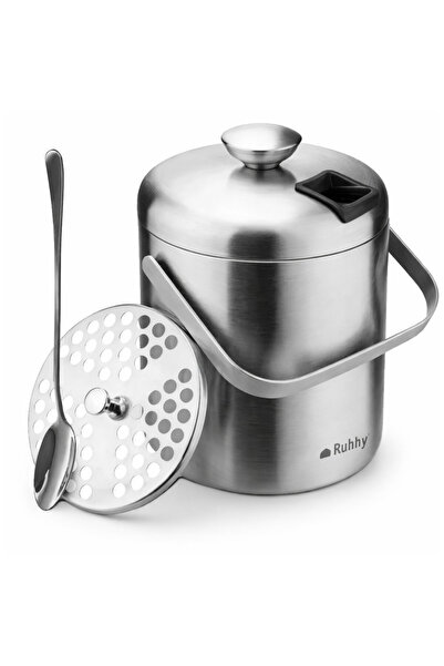 Ruhhy Σετ αξεσουάρ πάγου 5 τεμαχίων, παγοδοχείο 1,3 λίτρων, από ανοξείδωτο ατ...