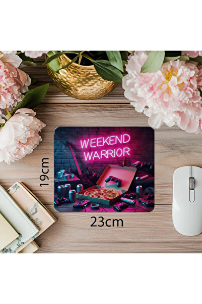 Empressco Mouse Pad reflectând dispoziția gamerului de weekend - 19x23cm 2mm ...