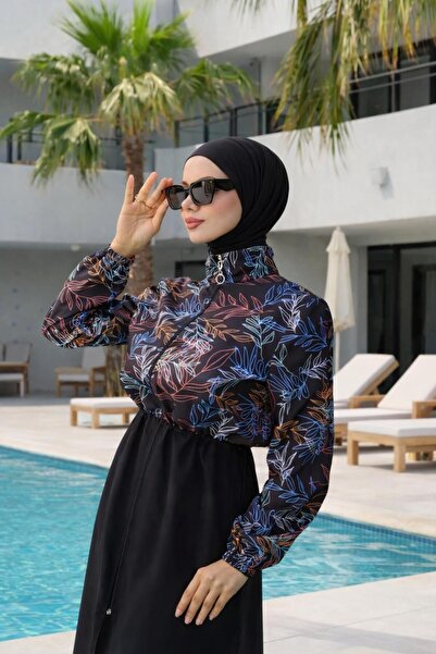 new ats Rimal Beli 3-Piece Fully Covered Hijab Swimsuit Made of Water-Repelle...