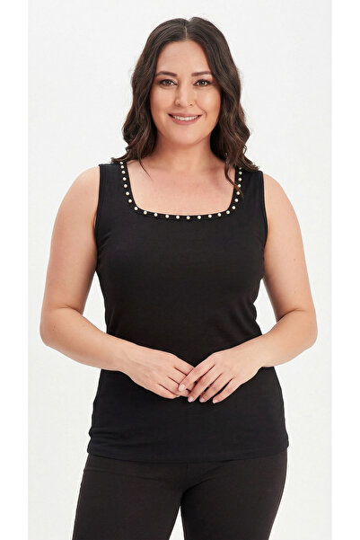 Curvy Trend Μπλούζα μεγάλου μεγέθους με τετράγωνο λαιμόκοψη και χοντρές τιράν...