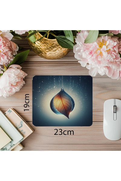 Empressco Mousepad cu picătură strălucitoare pe frunze agățate - 19x23 cm 2 m...