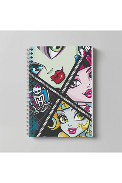 nihonwosekai Caiet Monster High Anime, format A4, 60 de coli, fără linii, cu ...