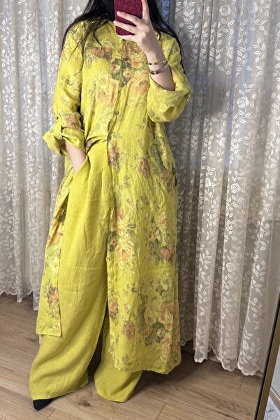 yusracollectionn Italian K Linen Relaxed Fit Loose Trousers