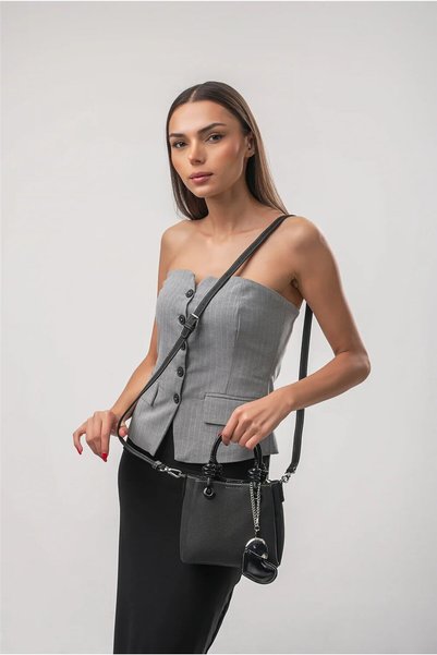 ÇÇS Black Women's Shoulder Bag 18206