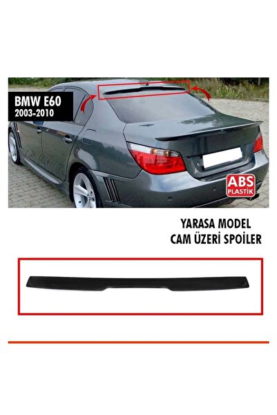 Tuning Vadisi BMW E60 Cam Üstü Spoyler Yarasa Model Parlak Siyah 2003-2010 Sp...