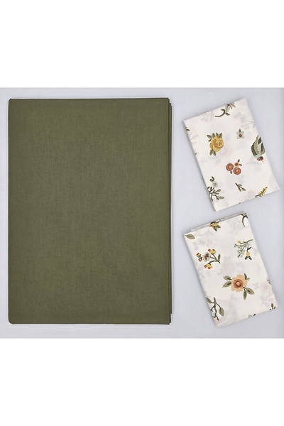 pınarhome collectıon 100% Organic Cotton Fabric Solid Color (Without Elastic)...