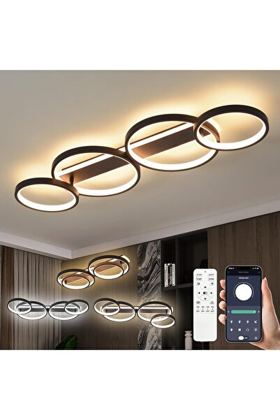 MyCulina Φωτιστικό οροφής LED, ρυθμιζόμενης έντασης με εφαρμογή τηλεχειρισμού...