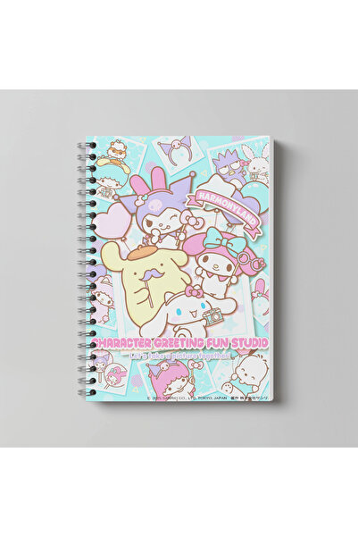 nihonwosekai Sanrio Kuromi Cinnamoroll Melody Purin Anime Notebook A4 Size 60...