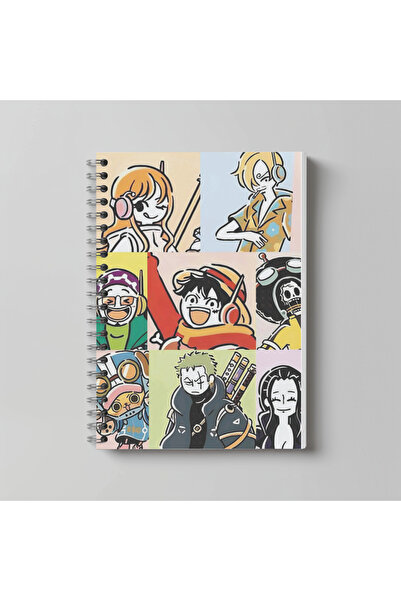 nihonwosekai Caiet Anime One Piece, format A4, 60 de coli, fără linii, cu imp...