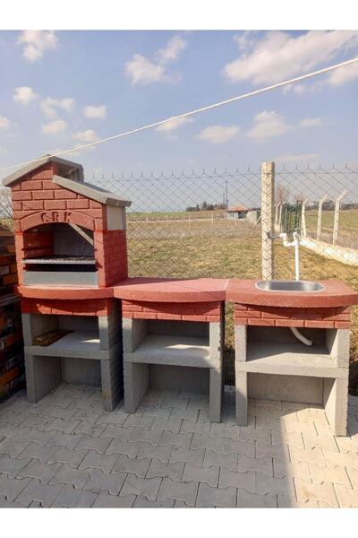 Çrk Yapı 70 LİK HAZIR BETON BARBEKÜ LAVABOLU MASALI