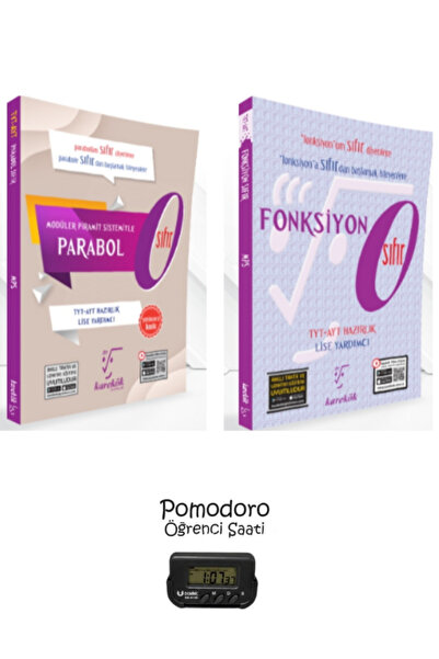 Karekök Yayınları TYT-AYT SIFIR FONKSİYONLAR + SIFIR PARABOL SETİ KRONOMETRE ...
