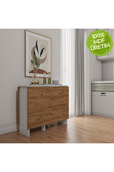 Ankara Orman Ürünleri Pratik Katlanır - Açılır Kapanır Dikdörtgen Mutfak Yeme...