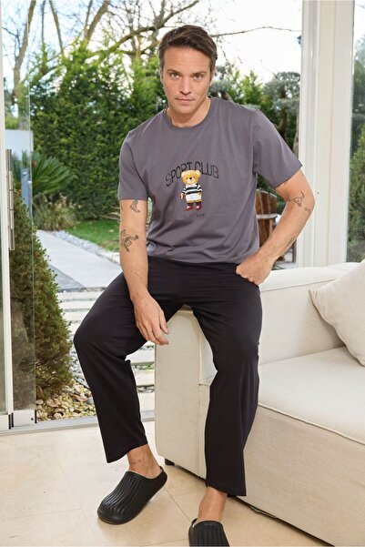 FORMO PREMIUM Ανδρικό σετ πιτζάμες με κοντό μανίκι και τσέπες, από 100% φυσικ...